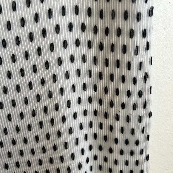 Drama White Polka‎ Dot Pleated Skirt Vintage 90s Preppy Retro Coquette XL - Picture 4 of 8